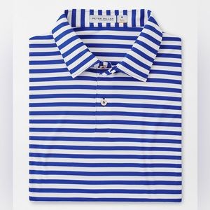 NWT Peter Millar Featherweight Stripe Polo - XXL